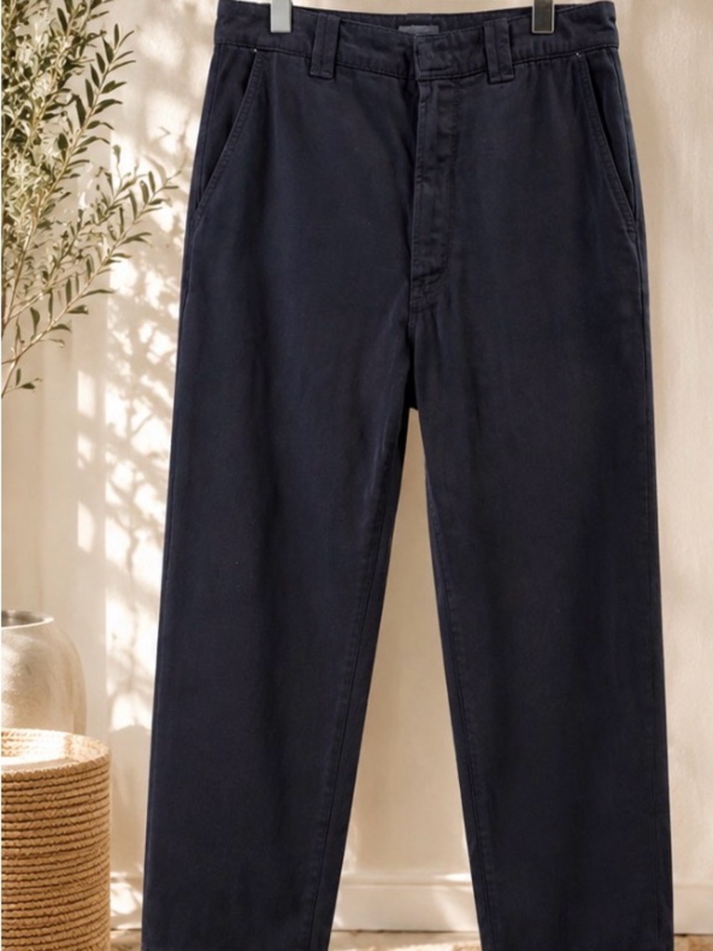 MOTHER The Punk 76 Ankle Pants Shootin the Breeze Navy Slouchy Tapered Trouser